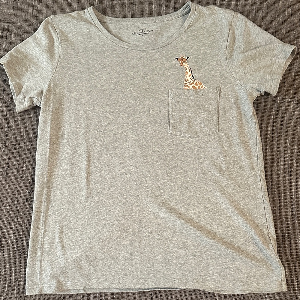 J. Crew Collector Tee with Giraffe Accent in Pocket - Picture 4 of 5